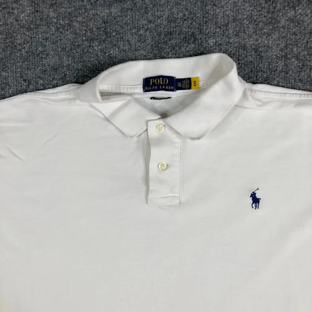 Polo‎ Ralph Lauren Polo Mens XXL White Classic Fit Short Sleeve Embroidered